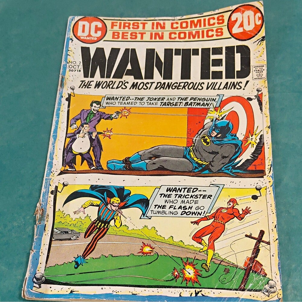 DC Comics Wanted #2 (1972) Batman Joker Penguin Trickster Bronze Age Comic